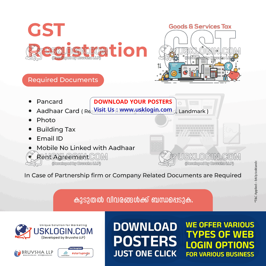 GST Registration kerala csc online service poster